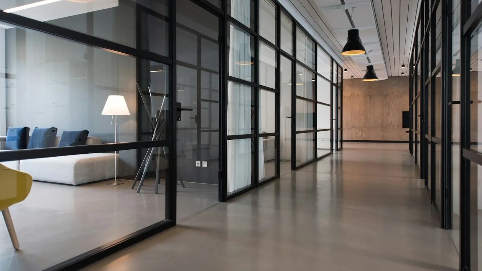 LSCT admissions office with glass-walled meeting rooms in central London