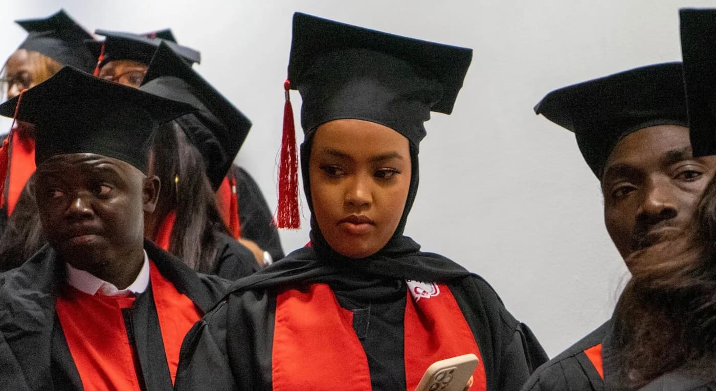 Graduates in academic gowns