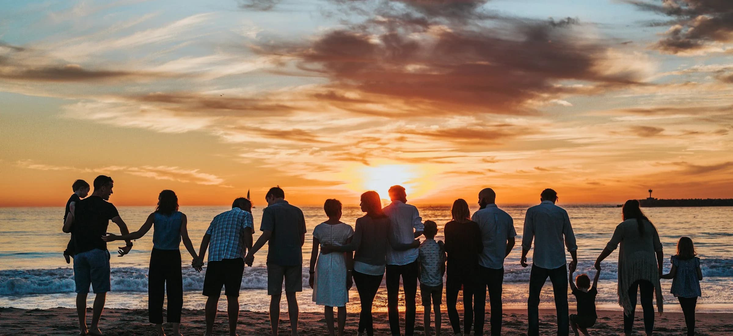 Family connection and shared moments in warm light