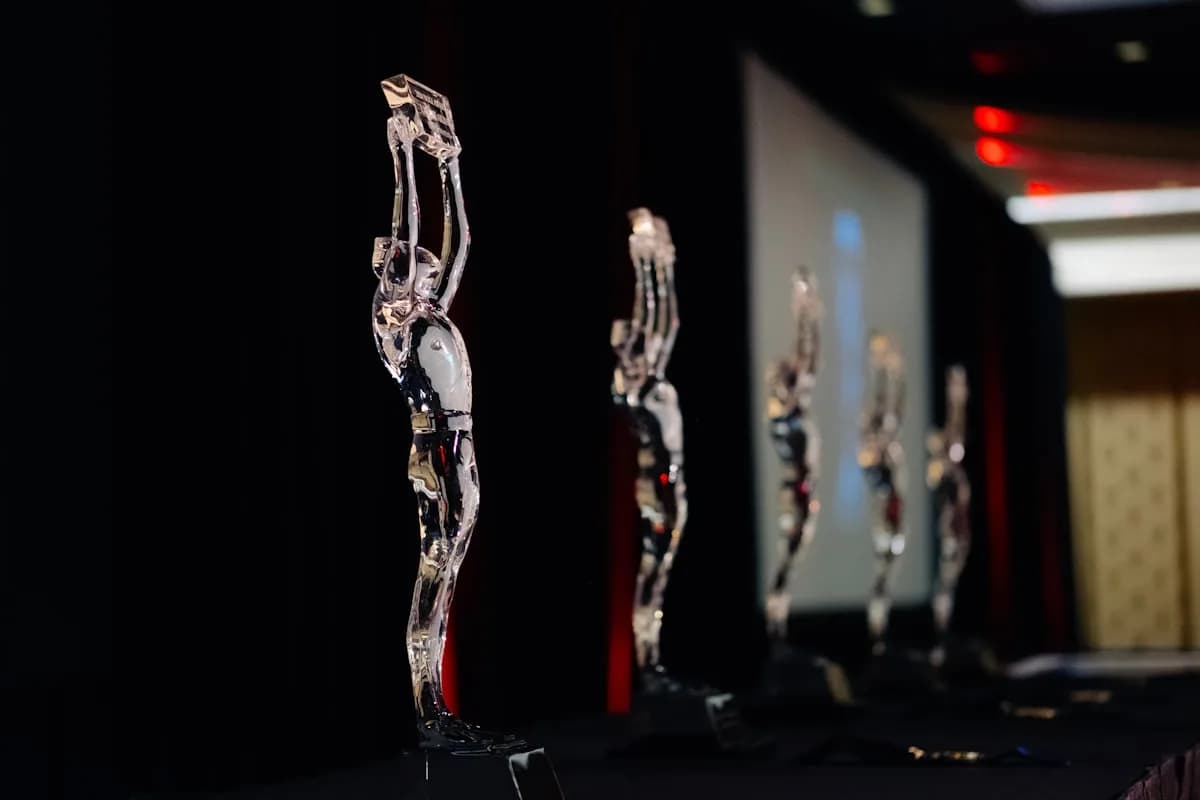 Award statuettes