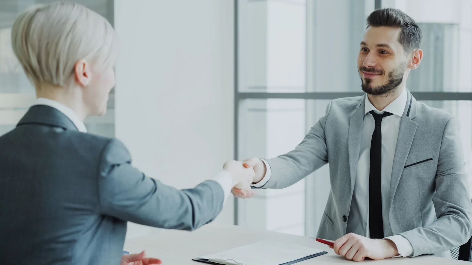 Employers handshake